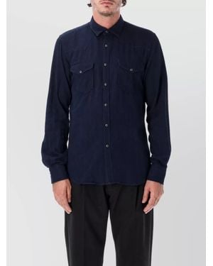 Xacus Denim Western Shirt - Blue