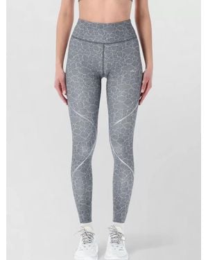 adidas By Stella McCartney Lace Print High Waist Training Leggings - Blue