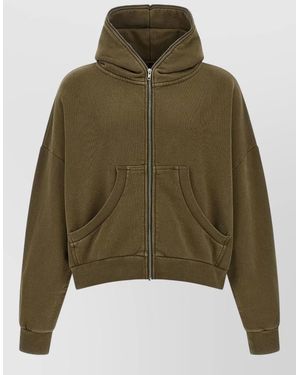 Entire studios Eternal Zip Hoodie Kangaroo Pocket Hood - Green