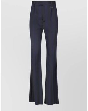 Vivienne Westwood Striped Wide-Leg Virgin Wool Suit Trousers - Blue
