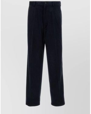 Prada Corduroy Straight-Leg Pants - Blue