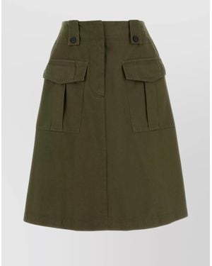 【関税&送料込】Prada Army Green Cotton Skirt Green Prada Skirts for Women | Lyst