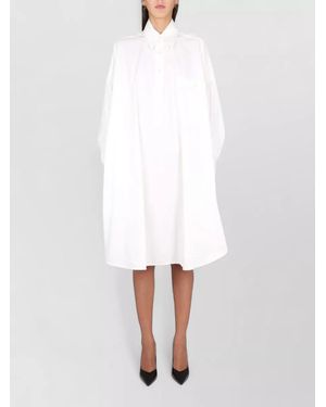 Bottega Veneta Compact Cotton Knee-Length Dress - White
