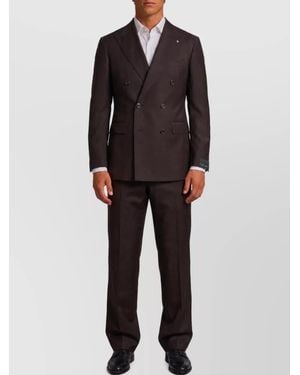Tagliatore Virgin Wool Double-Breasted Suit - Black