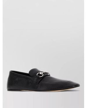 Gucci Ragazzo Leather Loafers Round Toe Hardware - Black