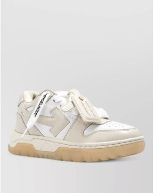 Off-White c/o Virgil Abloh Leather Chunky Lace-Up Sneakers - White