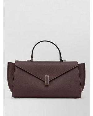 Valextra Iside Medium Leather Shoulder Bag - Purple