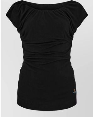 Vivienne Westwood Gathered Short-Sleeve Top - Black