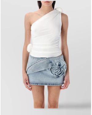 Magda Butrym One-Shoulder Slim-Fit Top - Blue
