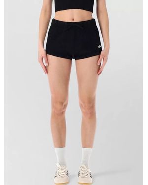 adidas Originals Crochet Knit Shorts Three Stripes Waistband - Blue