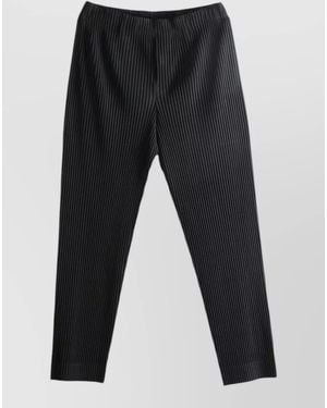 Homme Plissé Issey Miyake Pleated Straight-Leg Trousers - Black