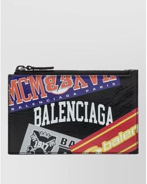 Balenciaga Leather Long Coin Card Holder - Multicolour