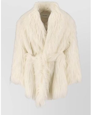 Entire studios Belted Faux Fur Coat Soft Touch - Natural