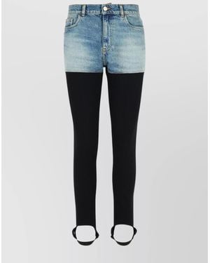 Coperni Dual-Tone Organic Cotton Pants - Blue
