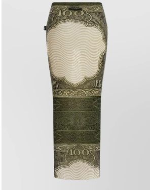 Jean Paul Gaultier Printed Fitted Skirt - Green