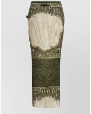 Jean Paul Gaultier Printed Fitted Skirt - Green