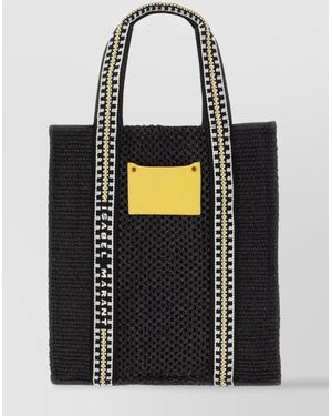 Isabel Marant Na Raffia Shoulder Bag - Black