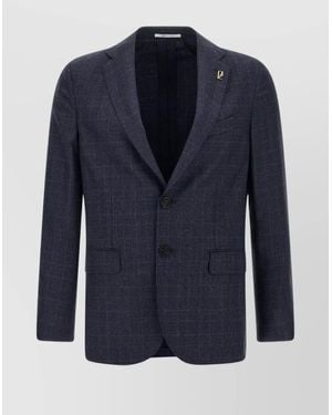 Pal Zileri Tailored Blazer Notch Lapel - Blue
