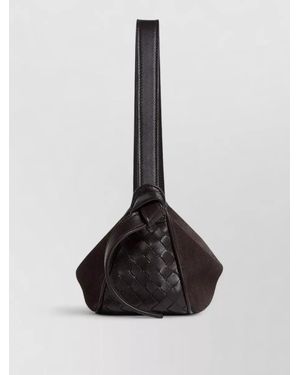 Bottega Veneta Knot Lock Small Leather Clutch Bag - Black