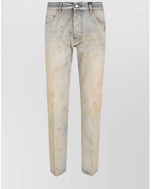 DSquared² Slim Fit Five Pocket Denim Pants - Gray