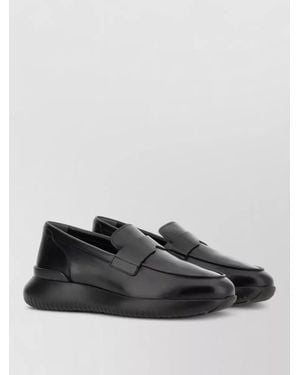 Hogan Loafer Shoe Round Toe Rubber Sole - Gray