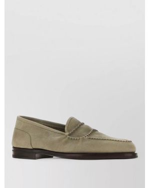 John Lobb Leather Nubuck Loafers - Multicolour