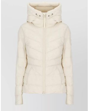 Canada Goose Short Hooded Down Jacket High Neck - Natural