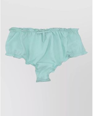 Vivetta Bow Detail Underwear Ruffle Trim Waistband - Blue