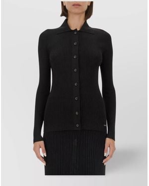 Kiton Ribbed Knitted Top - Black