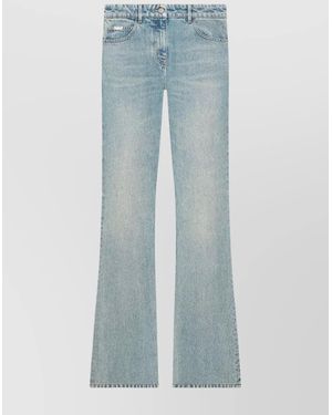 Courreges Flared Cotton Pants - Blue