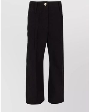 Patou Denim Cropped Trousers - Black
