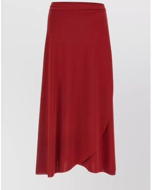 Eres 'Julieta' Midi Length Wrap Sarong Skirt - Red