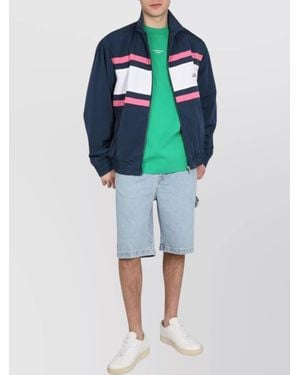 Drole de Monsieur High Neck Sport Jacket - Blue