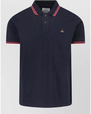 Vivienne Westwood Polo Shirt Short Sleeves Contrast Trim - Blue