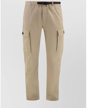 Woolrich Cotton Belted Cargo Trousers - Natural