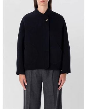 Soeur Oversized Wool Coat - Blue