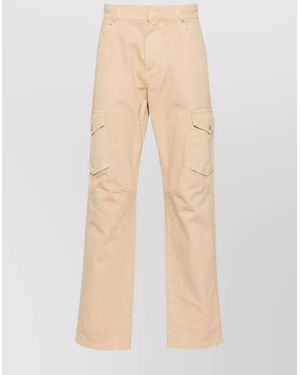 Balmain Cotton Straight-Leg Trousers - Natural