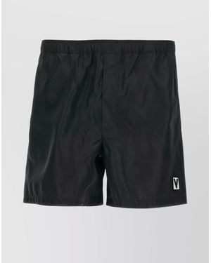 Valentino Garavani Printed Swim Shorts - Black