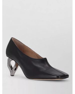 JW Anderson Chain Detail Leather Heel Pumps - Black