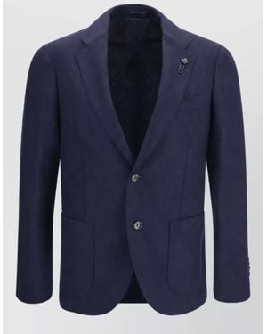 Lardini Wool Single Breasted Suit - Blue