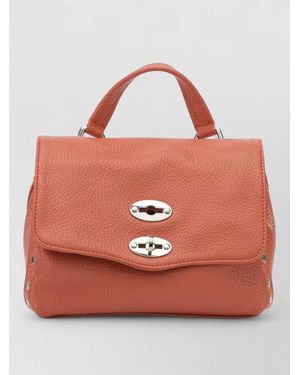 Zanellato Shoulder Bag Adjustable Strap Metal Hardware - Orange