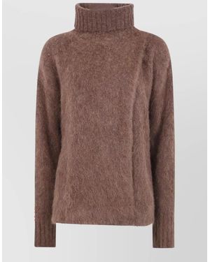 Uma Wang Alpaca Wool Highneck Sweatshirt - Brown