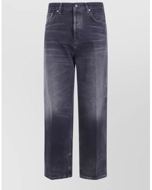Haikure Cropped Loose Jeans - Blue