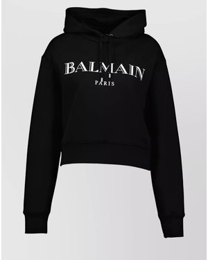 Balmain Cotton Hoodie - Black