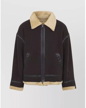 MASTERMIND WORLD Cotton Mouton Jacket Shearling Collar - Black