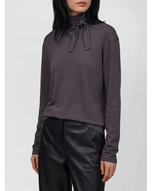 Lemaire Cotton V-Neck Long-Sleeve Knitted Top - Blue