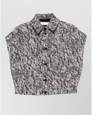 IRO Textured Short-Sleeve Shirt - Grey