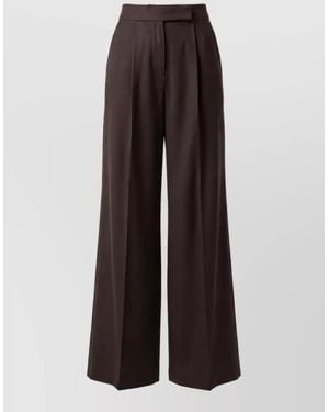 Max Mara Camel Hair Wide-Leg Trousers - Brown