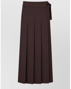 P.A.R.O.S.H. Wool A-Line Skirt - Brown