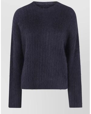 Uma Wang Fluffy Wool Crewneck Sweatshirt - Blue